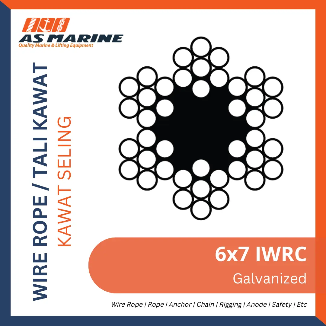 Wire Rope 6x7 IWRC Galvanized